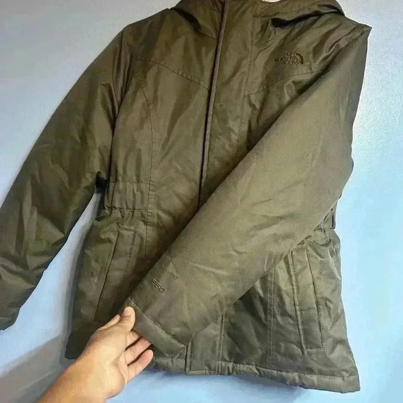 The North Face Dryvent 550 Goose Down Insulated Jacket hooded GIRLS Lrg 14 16 - Picture 9 of 15